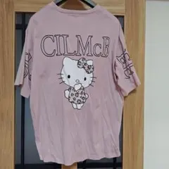 大きいサイズハローキティ とセシルマクビーのコラボ半袖Tシャツ ピンク