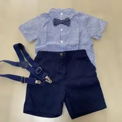 男の子フォーマル 半袖シャツ 蝶ネクタイ 入園式 入学式 上下セット 半ズボン