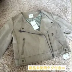 BEAMS ベージュ ライダースジャケット Mサイズ