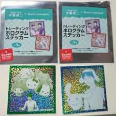 伊藤潤二×サンリオキャラクターズ　死人のこいわずらい　ホログラムステッカー　2種