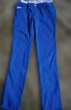 青色ロングパンツ 100cm~