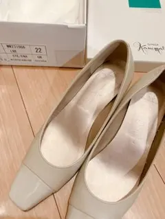 【新品同様】銀座カネマツ　ベージュパンプス