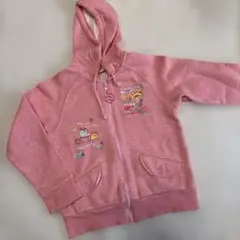 メゾピアノ　フード付きパーカー 120 110 ピンク 平成レトロ