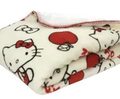 キティ　ハーフケット　100×140 2枚合わせ毛布　毛布　ボア　あったか