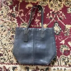 【OLD COACH】レザー トートバッグ ネイビー