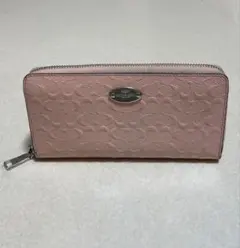 原*ま様 COACH コーチ シグネチャー パテントレザー エンボス型押し 長財