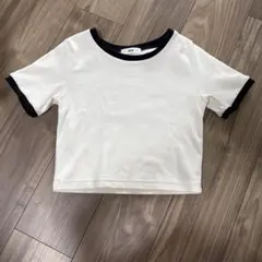 WEGO リンガーTシャツ ホワイト×ブラック Sサイズのサムネイル