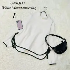 《ユニクロ》 ホワイトマウンテニアリング/オーバーサイズ/フリース/L/白