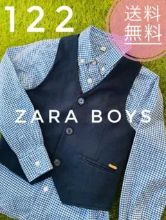 ❗️美品　ZARA BOYS ザラ ボーイズ　ベスト　122 サイズ7  ネイビー