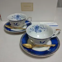ナルミチャイナ カップ&ソーサー 花柄 2個セット 日本製 新品