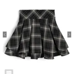 GRL インパン裏地付きチェック柄ティアードフレアミニスカート[ai229]