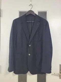 紺ブレ　テーラードジャケット　銀ボタン　GU