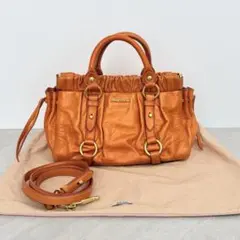 miumiu vitello lux 2way bag ribbon