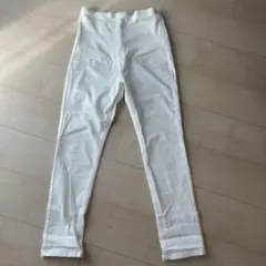 無印良品　マタニティパンツ　デニム　ホワイト　Mサイズ