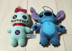 ディズニー　スティッチ　スクランプ　ぬいぐるみ　バッジ　2つセット