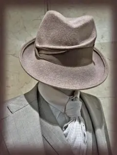 ポールスミスコレクションpaulsmithツイストフェルトハット ベージュ