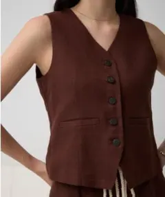 AZUL BY MOUSSY ベスト ブラウン フリーサイズ 美品