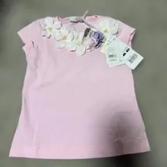 花モチーフ付きピンクTシャツ 6Yのサムネイル
