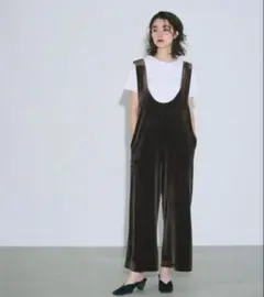 coca ベロアオールインワン ブラウン　L