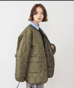 キルティング ノーカラー ブルゾンレイビームス