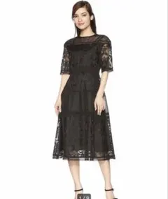 CELFORD ブラック レース ワンピース 36