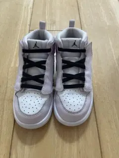 Nike Air Jordan 1 Mid キッズ ホワイト/パープル 16cm