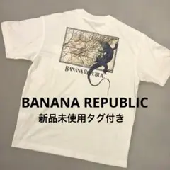 BANANA REPUBLIC 半袖Tシャツ イグアナ 地図 バックプリントのサムネイル