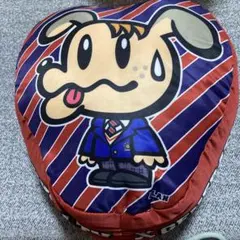 GENERATIONS白濱亜嵐ハート型クッション 犬キャラクター 赤青ストライプ