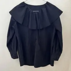 フリル　フリル襟　ブラウス　ブラック　ハニーズ