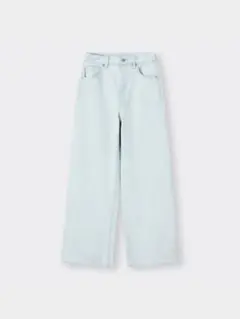 ハイウエストセミワイドジーンズ