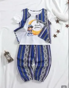 SHEIN シーイン アラビア風 衣装 ベスト Tシャツ パンツ 3点セット