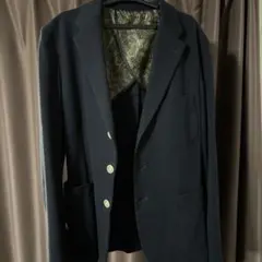 テーラードジャケット 黒 ペイズリー裏地