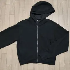 GU ジップアップパーカー ブラック XL