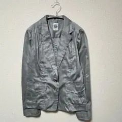 MICHEL KLEIN ミッシェルクラン　光沢グレー テーラードジャケット