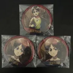一番くじ 進撃の巨人 G賞 メタリック缶バッジ エレン 2個セット
