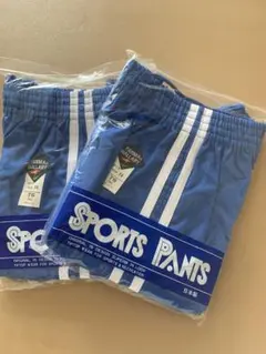 チ*い様 体操 短パン ショートパンツ 青 ブルー ライン 未使用新品 レトロ