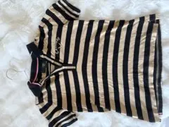 Callaway 半袖ポロシャツ ベージュと黒のストライプ