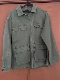 ZARA ザラ　オリーブグリーン ミリタリージャケット