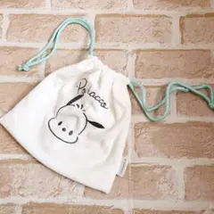 新品未使用★サンリオ　ポチャッコ　ふわふわ巾着ポーチ コップ袋メイクポーチにも♪