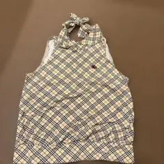 バーバリーブルーレーベルチェック柄ホルターネック サイズ38