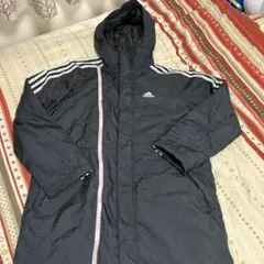 【池ちゃん様ご検討中】adidas ベンチコート 黒 フード付き L