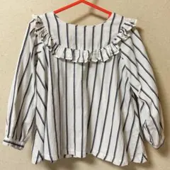 futafuta 長袖 ストライプ トップス チュニック 100㎝