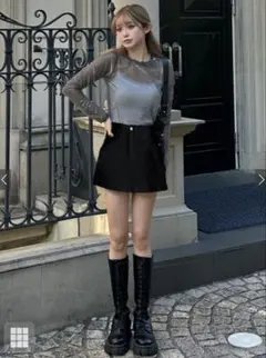 GRL グレイル インパン付きミリタリーミニスカート gm652