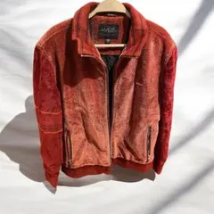 【希少】 レザー&フリースジャケット XL