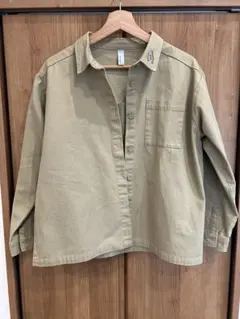 Emago 花柄刺繍シャツ FREEサイズ ベージュ