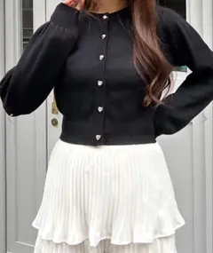 INGNI ハートボタンニットカーディガン