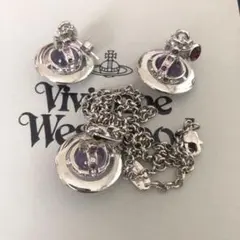 ヴィヴィアン　タイニーオーブネックレスピアス　セット