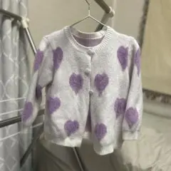 《 韓国子供服 》 キッズ服　100サイズ　ハート　カーディガン