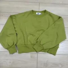 AZUL by moussy S クロップド トレーナー オリーブグリーンのサムネイル