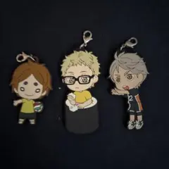 アニメ『ハイキュー!!』のキャラクターのラバーストラップ